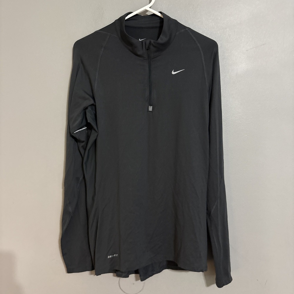 Nike Dri-Fit Running Long Sleeve Shirt Womens Size Small Gray